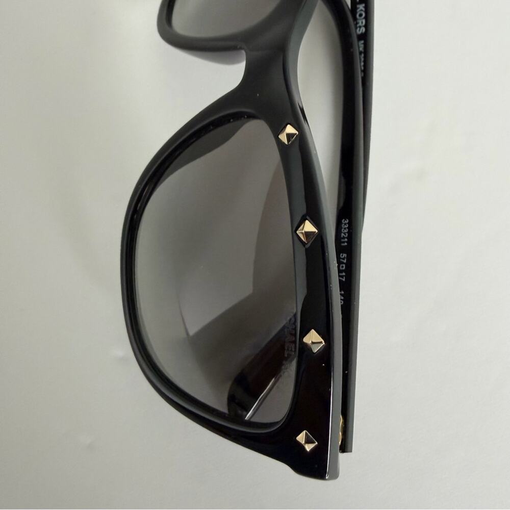 Michael Kors Las Vegas Oversized Studded Sunglasses Black Gold - Picture 6 of 8